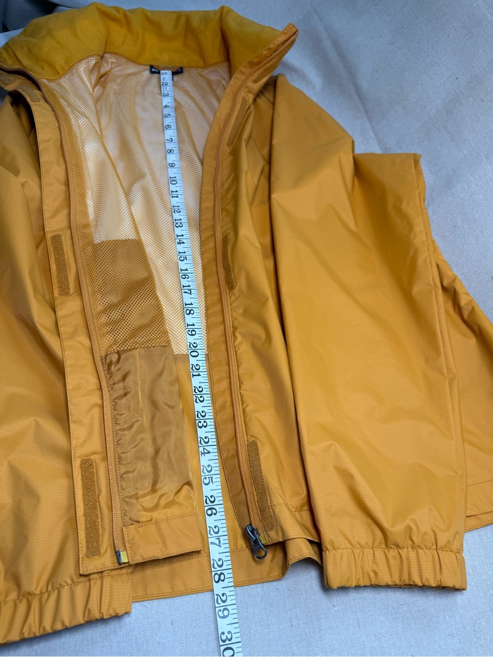Swiss Tech Women's Plus 1X Mustard Yellow Packable Hood Rain Jacket Lightweight - Picture 10 of 12